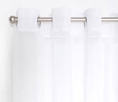 Visillo Con Ollaos Livia Blanco 140x260 Cm Leroy Merlin Visillos Blanco Cortinas