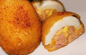 Ingredientes 6 Huevos 150 Gramos De Jamon Cocido 2 Latas De Atun En Aceite 150 Gramos De Bechamel Espesa Harina Huevo Pan Rallado Prep Recetas Pinte