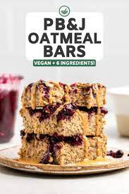Baked Pb J Oatmeal Dairy Gluten Free From My Bowl Recipe Vegan Snack Recipes Vegan Dessert Recipes Baking