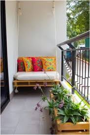 The swing and surrounding greens make this balcony a cosy nook. 43 Balcony Swing Ideas In 2021 Balcony Decor Small Balcony Decor Apartment Balcony Decorating