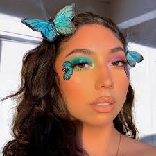 Butterfly eyes butterfly kisses butterfly makeup green butterfly make up art eye make up how to make maquillage. Mia Anjelica On Instagram I Couldn T Decide If I Wanted To Do Blue Butterflies Or Purple So I Did Both Butterfly Eyes Butterfly Makeup Y2k Makeup Looks