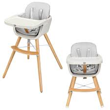 Babyjoy 3 In 1 Convertible Wooden High Chair Baby Toddler Highchair W Cushion Graybeigeyellow Pink Walmart Com In 2020 Wooden High Chairs Best Baby High Chair Baby High Chair