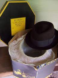 Reduced Vintage 50s 60s Fedora Felt Hat And Hat Box Dobbs Of Etsy Hat Box Hats Leather Hats
