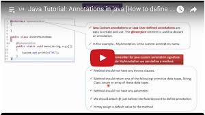 Java Tutorial Annotations In Java Custom Or User Defined Annotation Playlist Java Tutorial Java Custom