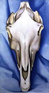 Horse S Skull On Blue Georgia O Keeffe Wikiart Org Georgia O Keeffe Georgia O Keeffe Paintings O Keeffe Paintings