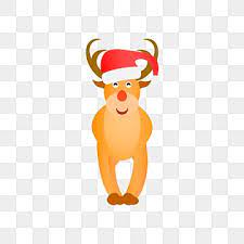 Cute Deer Wearing Christmas Hat In Cartoon Style Deer Reindeer Christmas Hat Png And Vector With Transparent Background For Free Download Christmas Hat Christmas Hat Transparent Christmas Vectors