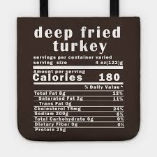 Deep Fried Turkey Nutrition Facts Thanksgiving Thanksgiving Day T Shirt