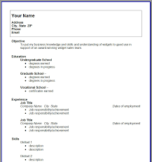 resume templates for students in college