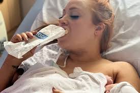 Mum called 'icon' after sending boyfriend for a Greggs after giving birth