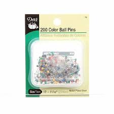 Color Ball Head Pin Size 17 1 1 16in 200ct Head Pins Color Ball