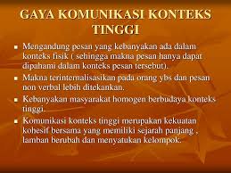 Konteks budaya rendah (a low context / lc) ditandai dengan pesan verbal dan eksplisit, gaya bicara langsung, lugas dan terus terang. Komunikasi Efektif Pendekatan Perilaku Sp Dalam Perundingan Ppt Download