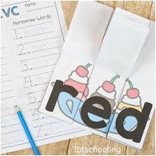 Ice Cream Cvc Word Flip Chart Totschooling Toddler