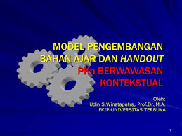 1 pengembangan bahan ajar petunjuk teknis pengembangan bahan ajar. Ppt Model Pengembangan Bahan Ajar Dan Handout Pkn Berwawasan Kontekstual Powerpoint Presentation Id 4105839