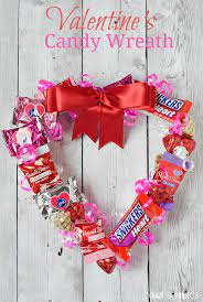 There are 14 boxes arranged round the hoop, so they can open one a day on the run up to the 14th february, reminding them just how much they are loved. Valentine S Wreath Made From Candy Crazy Little Projects