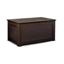 Rubbermaid 46 In L X 28 5 In 93 Gallon Dark Basketweave Deck Box Lowes Com In 2020 Outdoor Deck Storage Box Deck Box Storage Bench Deck Box Storage
