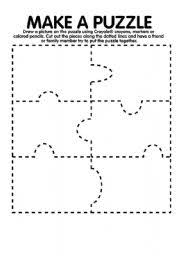 How to make a puzzle from a picture. Make Your Own Puzzle Esl Worksheet By Dada Robinson