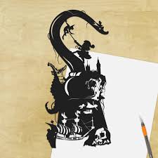 Sans Cadre Peter Pan Personnages Tinkerbell Lost Boys Etsy Peter Pan Silhouette Peter Pan Art Pirate Art