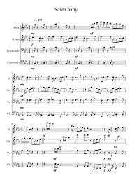 Santa Baby Cuarteto Flauta Violin Cello Y Contrabajo Sheet Music For Violin Flute Cello Contrabass Mixed Quartet Download And Print In Pdf Or Midi Free Sheet Music Musescore Com