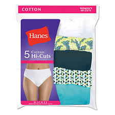 Hanes Womens Plus Size Cotton Hi Cut Panties 5 Pk P543wb