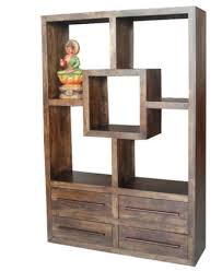 Opens in a new tab. Dark Mango Wood Shelf Unit With 4 Drawers Scape Interiors West Ltd