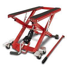 Constands Motorcycle Jack Scissor Hydraulic Lift Xl Red Amazon Co Uk Car Motorbike Bike Lift Motorcycle Moving Tools