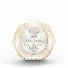 A bouquet of 20 is a very thoughtful and traditional gift. 20th Wedding Anniversary Gift For Wife Personalise Zazzle Co Uk