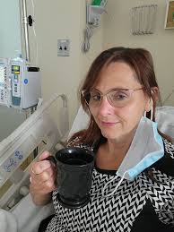 Good morning everyone!! Breakfast is served. I made two different breakfast  one for hubby and one for me. Heading for my weekly drainage at the  hospital.