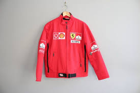 Maybe you would like to learn more about one of these? Rare Ferrari Team Car Racer Jacket Red Ferrari Jacket Quilted Marlboro Collectibles Jacket Size M L Red Jacket Jackets Car Racer