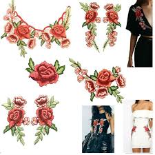 Patces Rose Embroidered Lace Flower Patches Various Diy For Etsy Clothing Patches Rose Patch Flower Patch