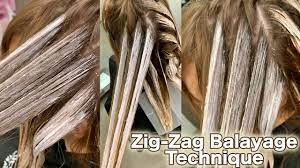 The rational ombre hair color choices depend to a great extent on the natural color of your hair and partially on its length but are not limited by them. Zig Zag Balayage Technique Youtube