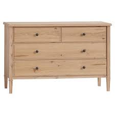 Fairfax 4 Drawer Wide Dresser Natural Wood Dresser Light Wood Dresser Wide Dresser