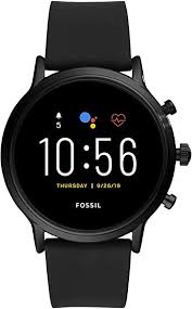 unboxing fossil gen 5 smartwatch garrett hr black silicone ftw4041. Amazon Com Fossil Unisex 44mm Gen 5 Carlyle Hr Heart Rate Stainless Steel And Silicone Touchscreen Smart Watch Color Black Model Ftw4025 Watches
