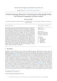 Tidak heran, sebab bidang usaha satu ini tidak akan pernah ketinggalan jaman dan target konsumennya pun tidak terbatas. Pdf Cirebon Language Honorific Communication Ethnography Study On Pembatik Community In West Cirebon