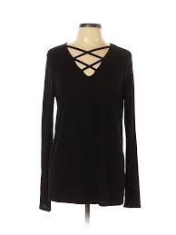 details about zenana outfitters women black long sleeve top l