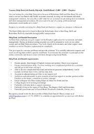 How to write your help desk resume objective? Job Description Helpdesk Job Danish