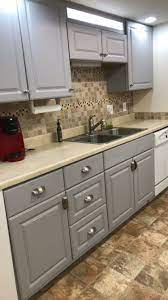 My How To On Painting Over Melamine Cabinets With Chalk Paint Melaminecabinets Melamine Cabinets Redo Kitchen Cabinets New Kitchen Cabinets