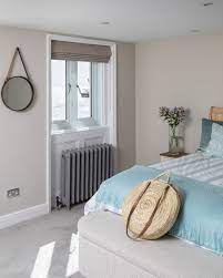 The wooden flooring and the panelling behind the bed mark the. 7 Ways To Use A Gray Carpet In Your Bedroom