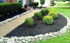 River Edging The Rock Edging In This Idea Reminds Me Of The Piled Stones That You See At A Ri Stone Landscaping Landscaping With Rocks Cheap Landscaping Ideas
