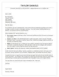 Journalism Cover Letter Sample Monster Com