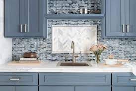 Brick glass tile kitchen backsplash. Blue Twilight Brick Glass Mosaic Tile 1 X 2 In In 2021 Mosaic Backsplash Kitchen Mosaic Tile Kitchen Backsplash Tile Design