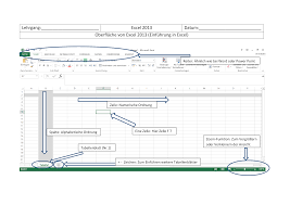 Oberflache Von Excel 2013 Zur Einfuhrung In Excel Unterrichtsmaterial Im Fach Informatik Itg Informatik Unterrichtsmaterial Oberflache
