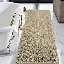 If your current rug is looking a little worse for wear, make the easiest bathroom upgrade ever with one of these 15 soft, yet durable bath mats. Amazon Com Lochas Luxury Bathroom Rug Shaggy Bath Mat 24 X 60 Inch Washable Non Slip Bath Rugs For Bathroom Shower Soft Plush Chenille Absorbent Carpets Mats Beige Home Kitchen