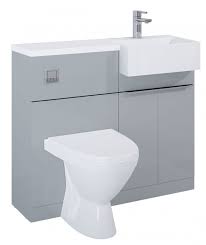 A toilet & sink combo, or combination unit is a space saving fusion of; Linear Compact 100cm 2 Door Combination Vanity Unit Rh Light Grey N C Tiles And Bathrooms