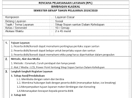 Rencana pelaksanaan layanan (rpl) bk daring tahun pelajaran 2020/2021. Download Contoh Rpl Bk 1 Lembar Kelas 10 Kurikulum 2013 Revisi 2020 Semester 2 Beritapppk Com