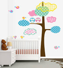 Desenli Bulut Ve Kuslar Renkli Agac Bebek Odasi Duvar Sticker Fiyat 144 Tl Cocuk Odasi Bebek Dekor Ve Bebek Odasi
