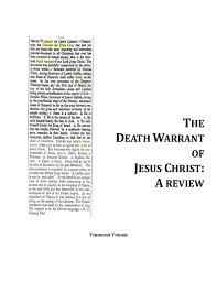 PDF) THE DEATH WARRANT OF JESUS CHRIST: A REVIEW