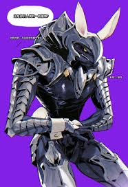 arbiter, halo (series), commentary, english commentary, highres, 1boy,  alien, animal ears, annoyed, armor, armor under clothes, black eyes, black  leotard, chinese text, colored sclera, fake animal ears, leotard, looking  at viewer, male
