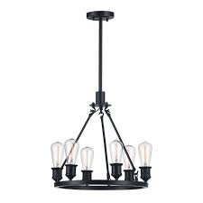 Monteaux Lighting Monteaux 6 Light Black Chandelier Decohub Home Outlet Store