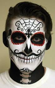Katmandew Face And Body Art Male Sugar Skull Love The Mustache Face Painting Halloween Sugar Skull Face Sugar Skull Face Paint
