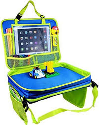 Kids Travel Tray 4 In 1 Car Seat Travel Play Tray Backseat Storage Organizer Carry Bag And Ipad Tablet Review Travel Tray Travel With Kids Car Seats